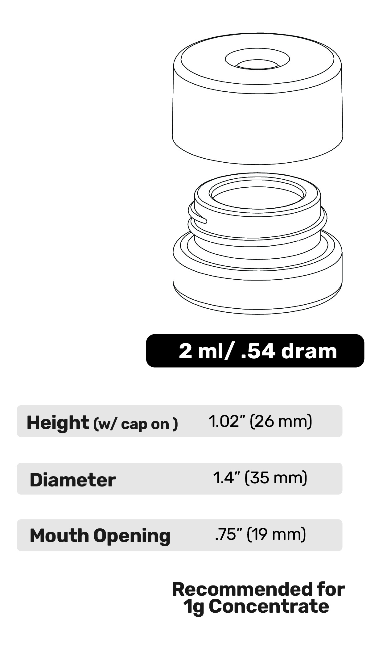 Pop-Vac Jars 50 Pack, 2ml - White - Image 3